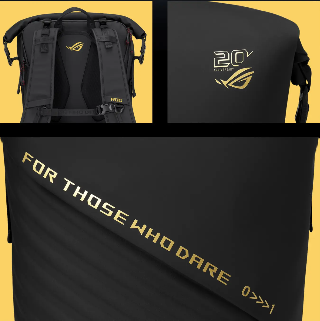 ASUS ROG Slash 20th Anniversary Edition backpack and luggage