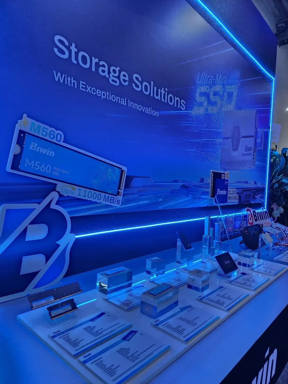 Biwin storage and memory lineup at Computex 2026