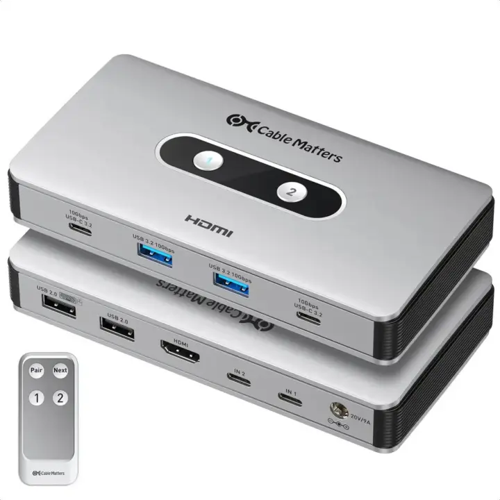 Cable Matters Launches USB-C KVM Switch with 4-Way Switching and Dual Laptop Charging