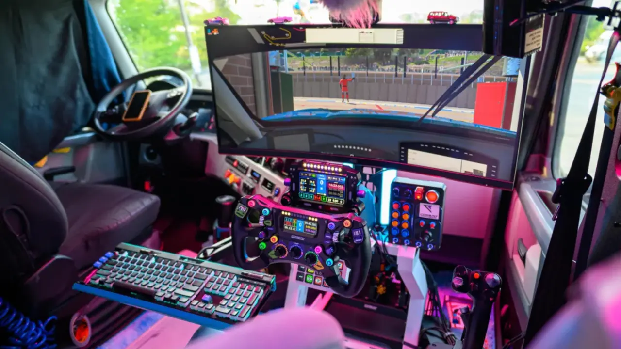 Conspit Sim Racing Rig Upgrade Brings GT-Lite Seat and Ares Platinum Wheelbase to Truck