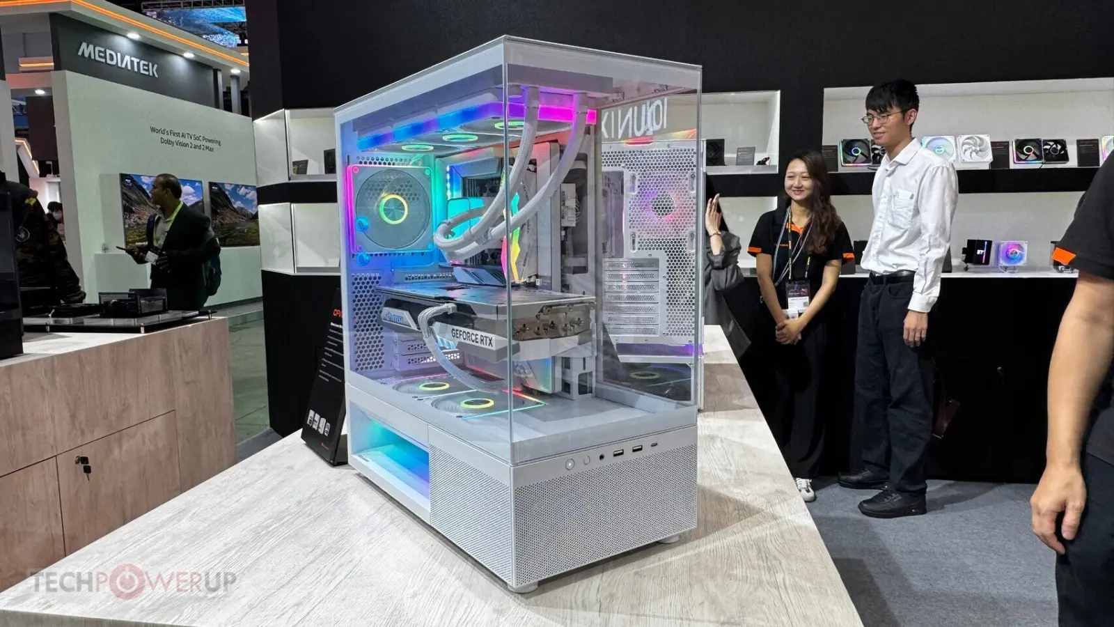 Cougar CVF220 RGB case with front-mounted PSU and bottom intake cutout