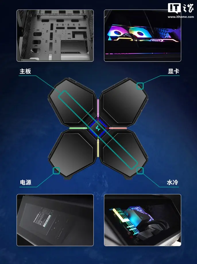 DeepCool Space Station Infinite PC case with independent compartment design