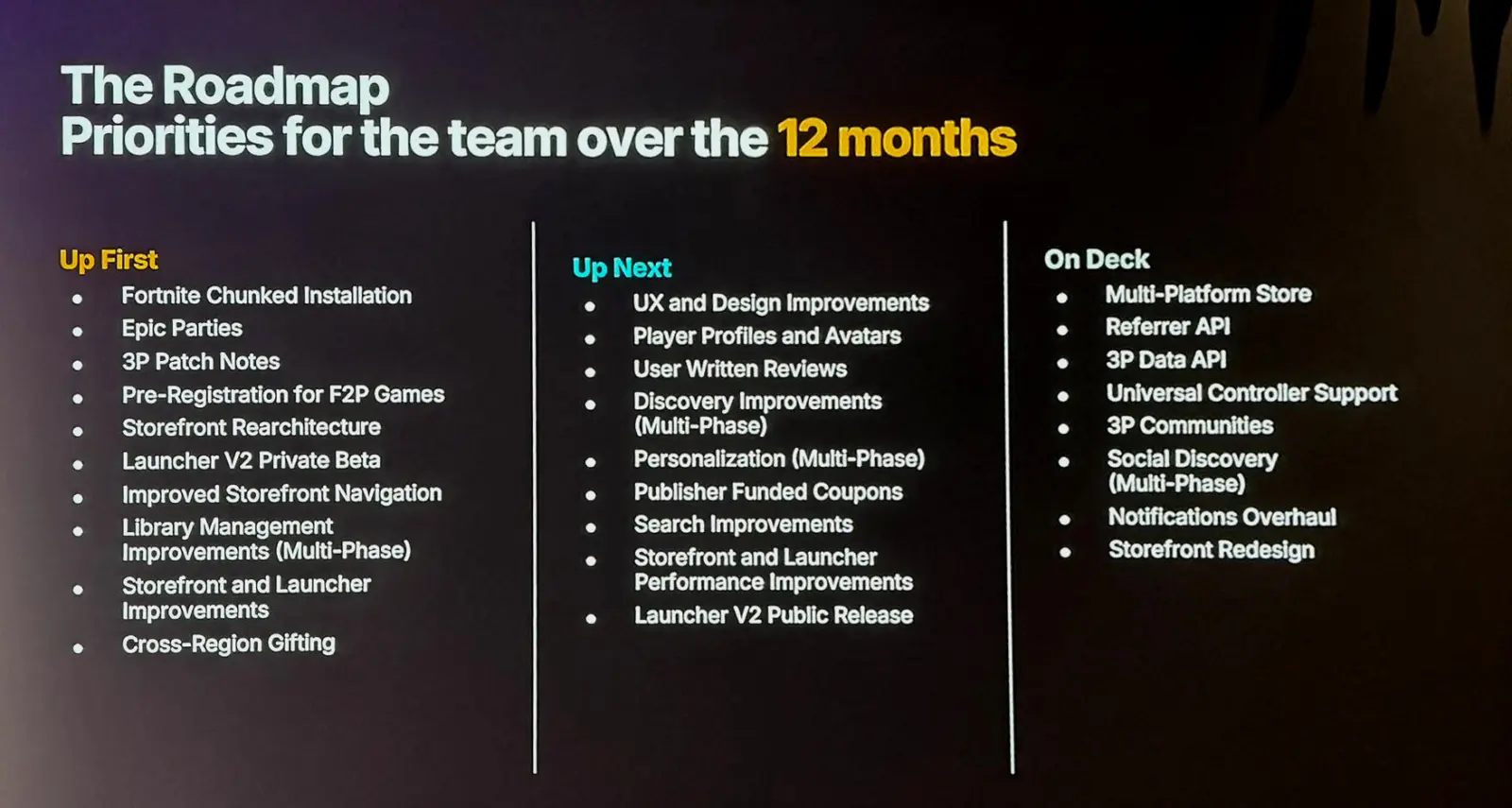 Epic Games Launcher V2 social features roadmap