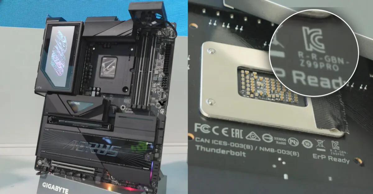GIGABYTE AORUS Z990 PRO motherboard on display at Computex