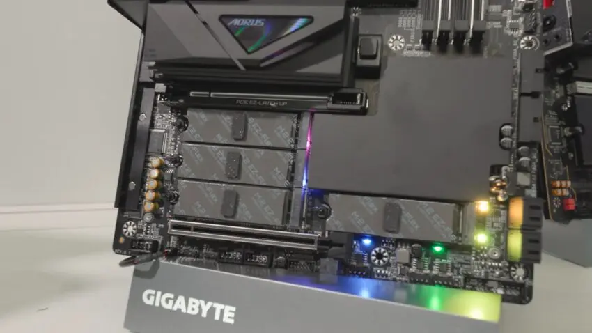 GIGABYTE AORUS Z990 PRO motherboard on display at Computex