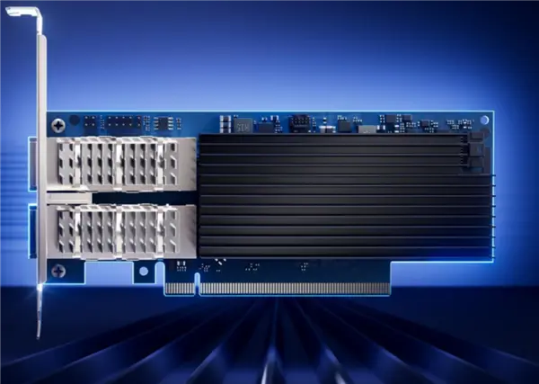 Intel Ethernet E835 network interface card hardware view