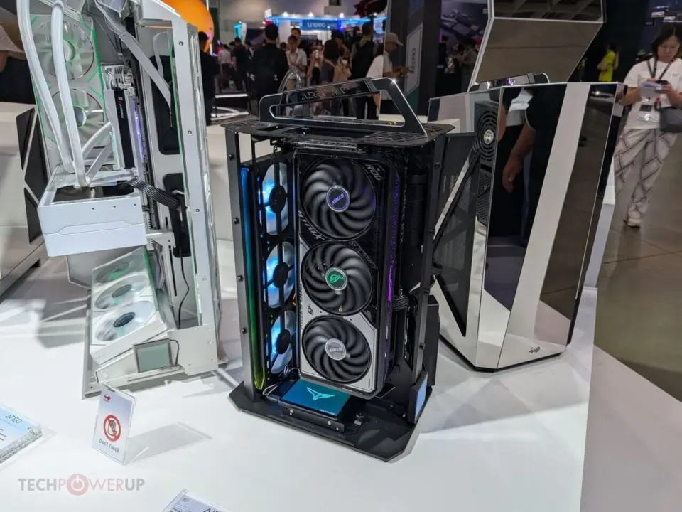 InWin AEON NEO ATX and AIR ITX chassis on display at Computex 2026