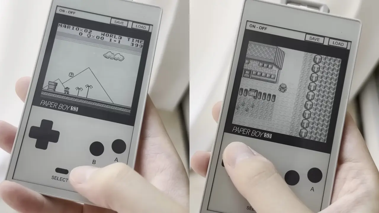 M5Stack PaperS3 turned into a 60Hz Game Boy emulator