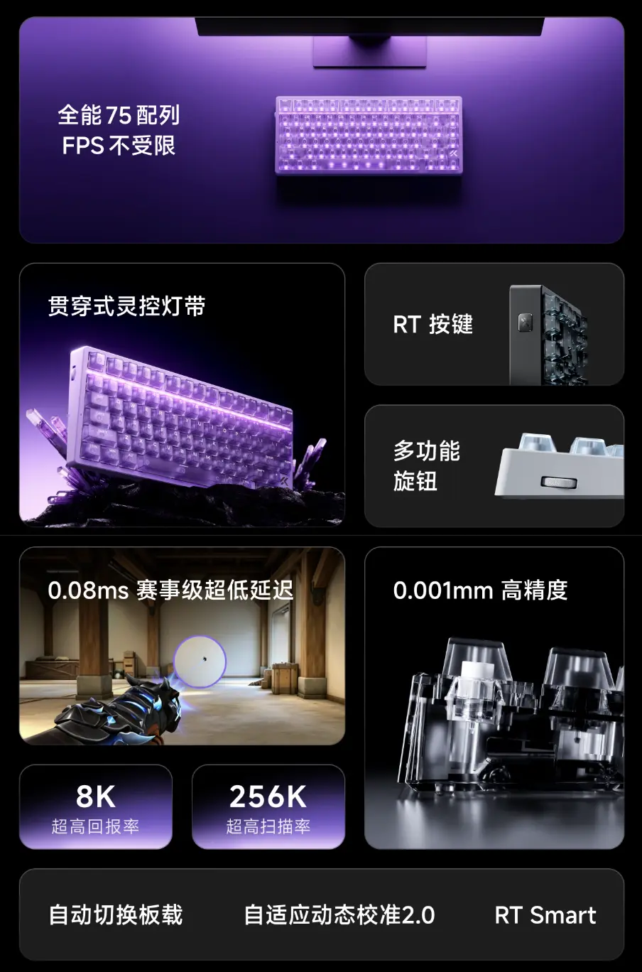 Machenike Ace 75 magnetic axis wired keyboard