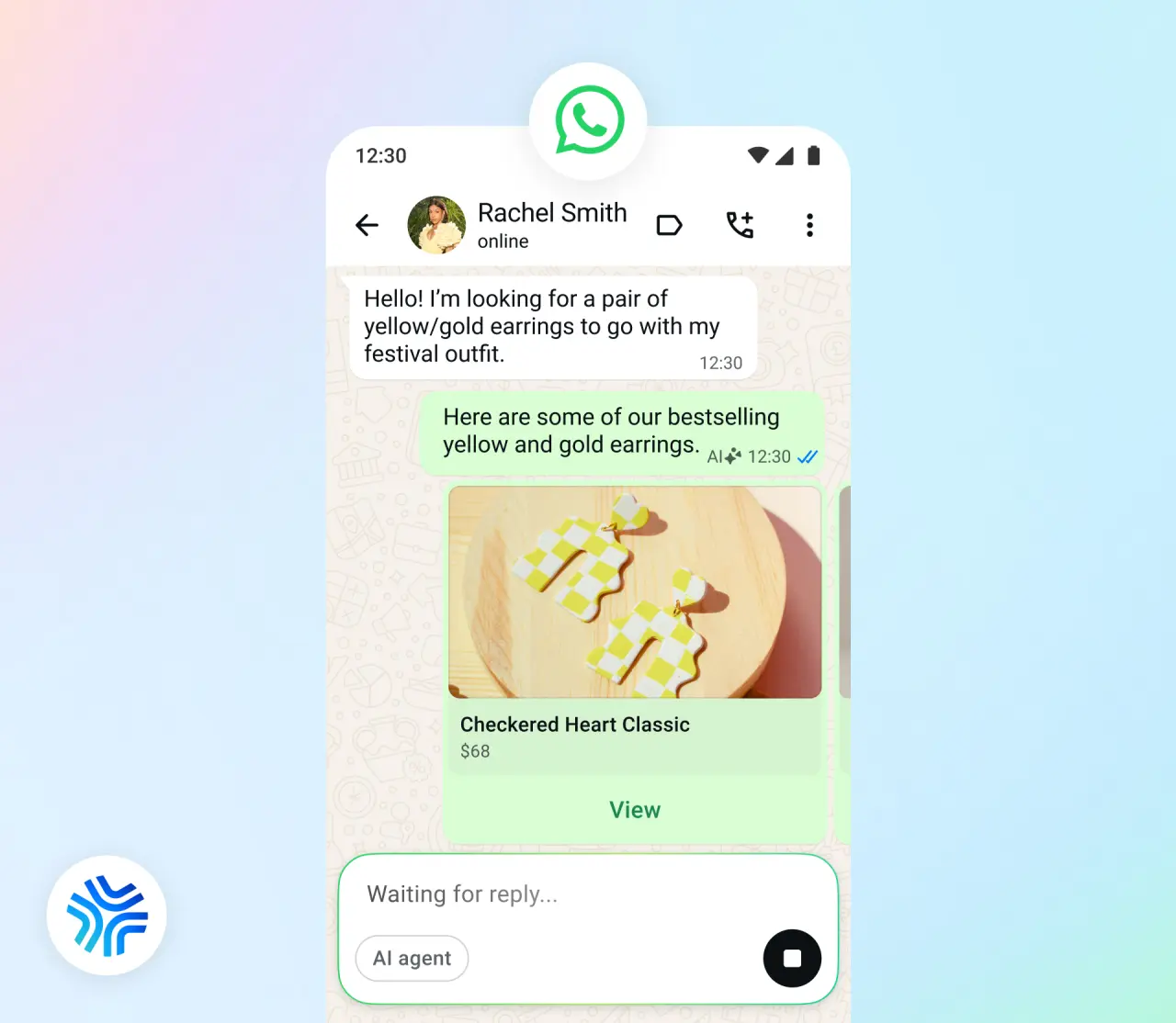 Meta Business Agent interface on smartphone
