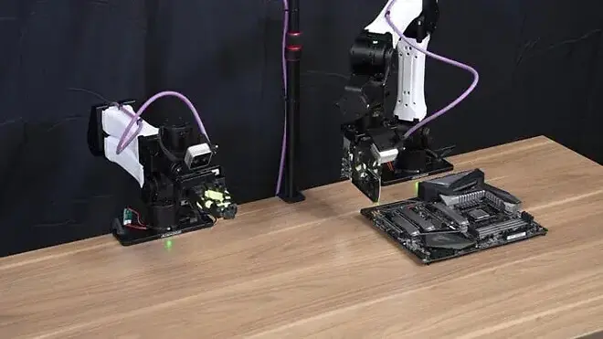 NVIDIA AI Robot Installs Graphics Cards Without Human Help