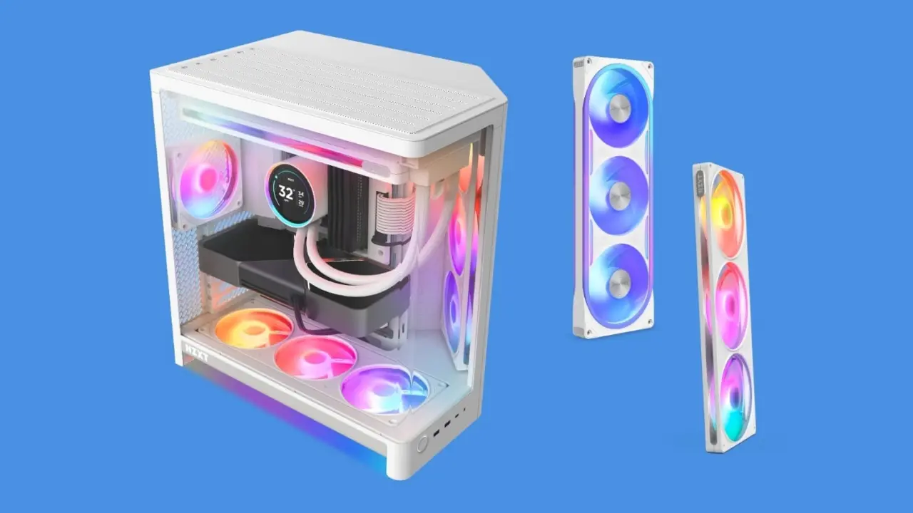 NZXT H6 series case with curved tempered glass panel
