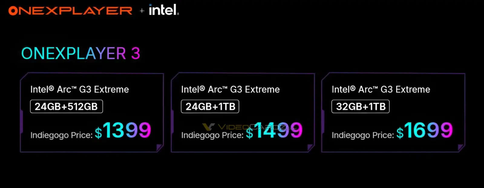 ONEXPLAYER 3 handheld gaming PC pricing and specs