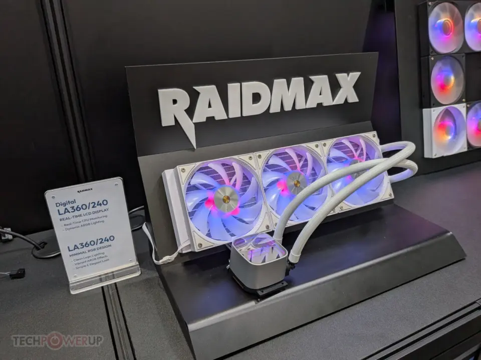 Raidmax Showcases LA360 Digital and LA240 Digital AIO Coolers at Computex 2026