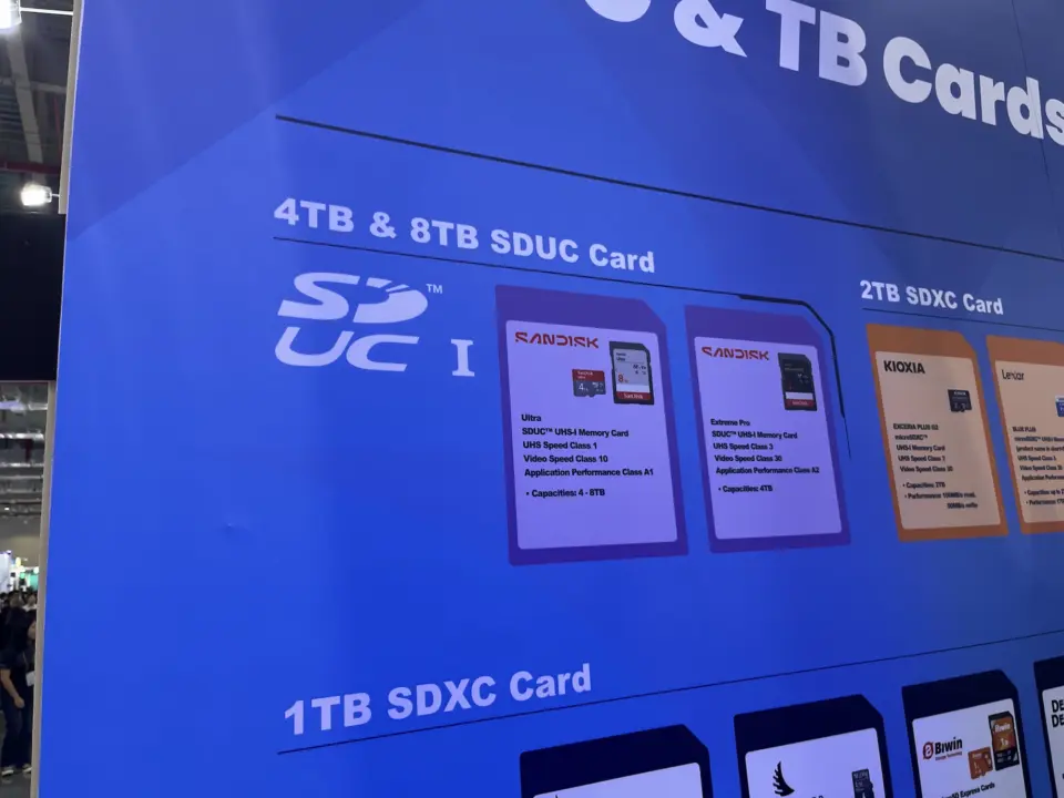 SanDisk SDUC microSD and SD cards up to 8 TB launch soon