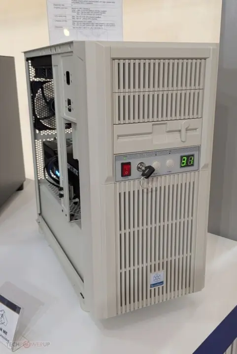 SilverStone FLP03 microATX chassis with retro styling and triple 5.25-inch bays
