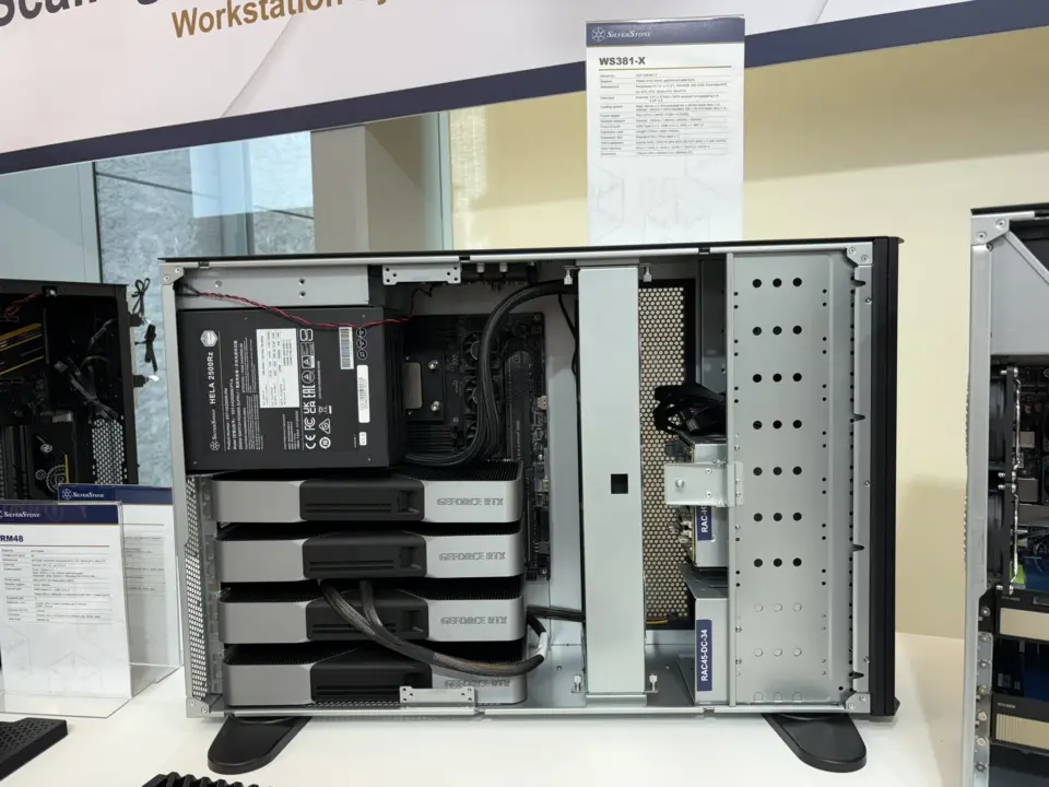 SilverStone WS381-X Workstation Chassis Features Front 8x 3.5-Inch Bays