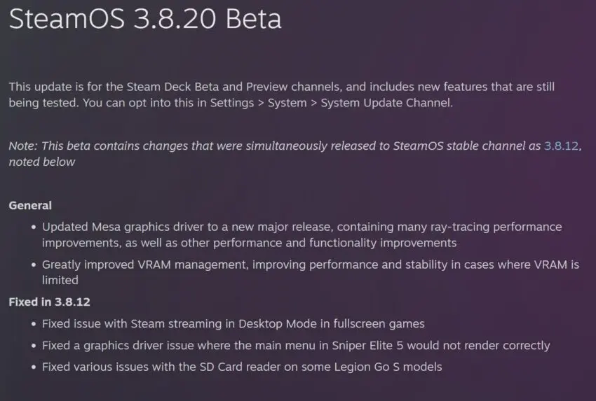 SteamOS update graphic