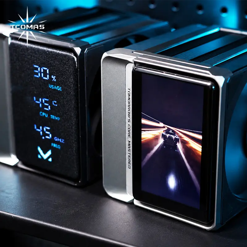 TCOMAS HOO VISION air cooler concept with modular magnetic cover and optional display panel
