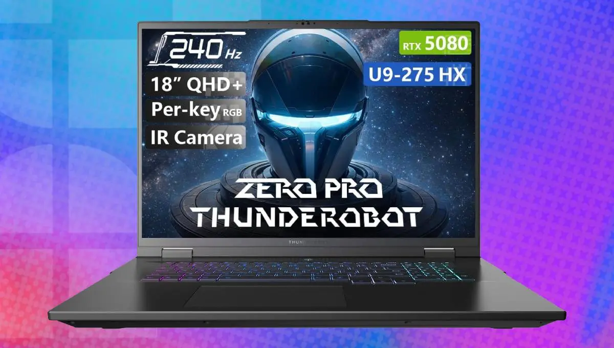 Thunderobot Zero Pro 18 Laptop Gets RTX 5080 and 64GB DDR5 for $2,799