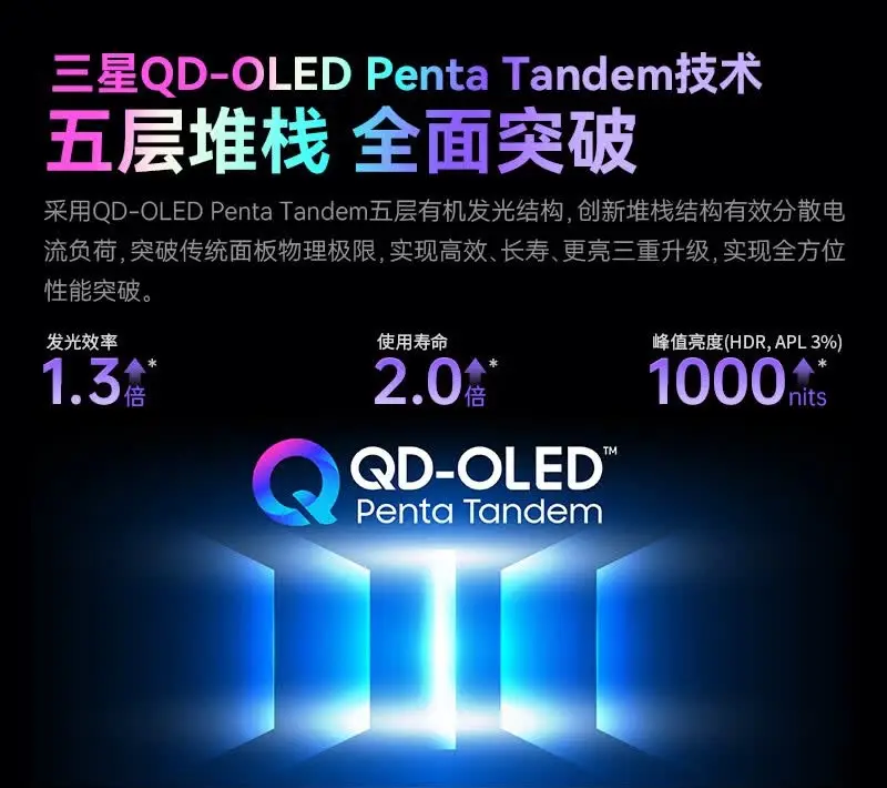 Titan Army G2785V monitor display showing vibrant colors and high contrast typical of QD-OLED panels