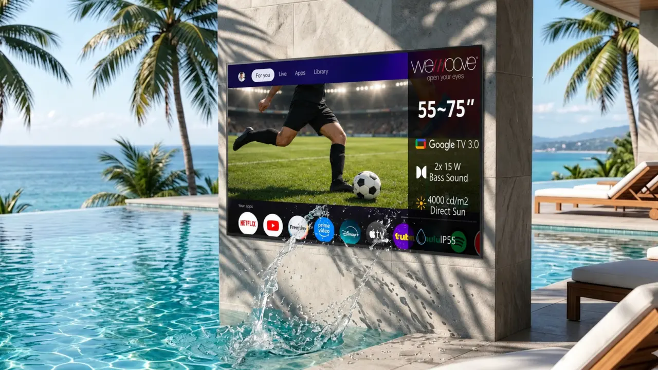 WeMoove Vivaldi Series 4000 Outdoor TV Launches with QLED+ Panel