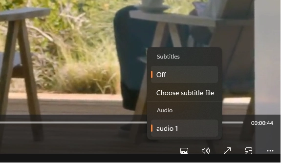Windows 11 Media Player interface