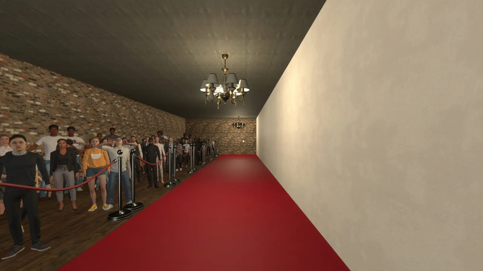 Screenshot of the virtual palace environment in Congratulations On Your Purchase