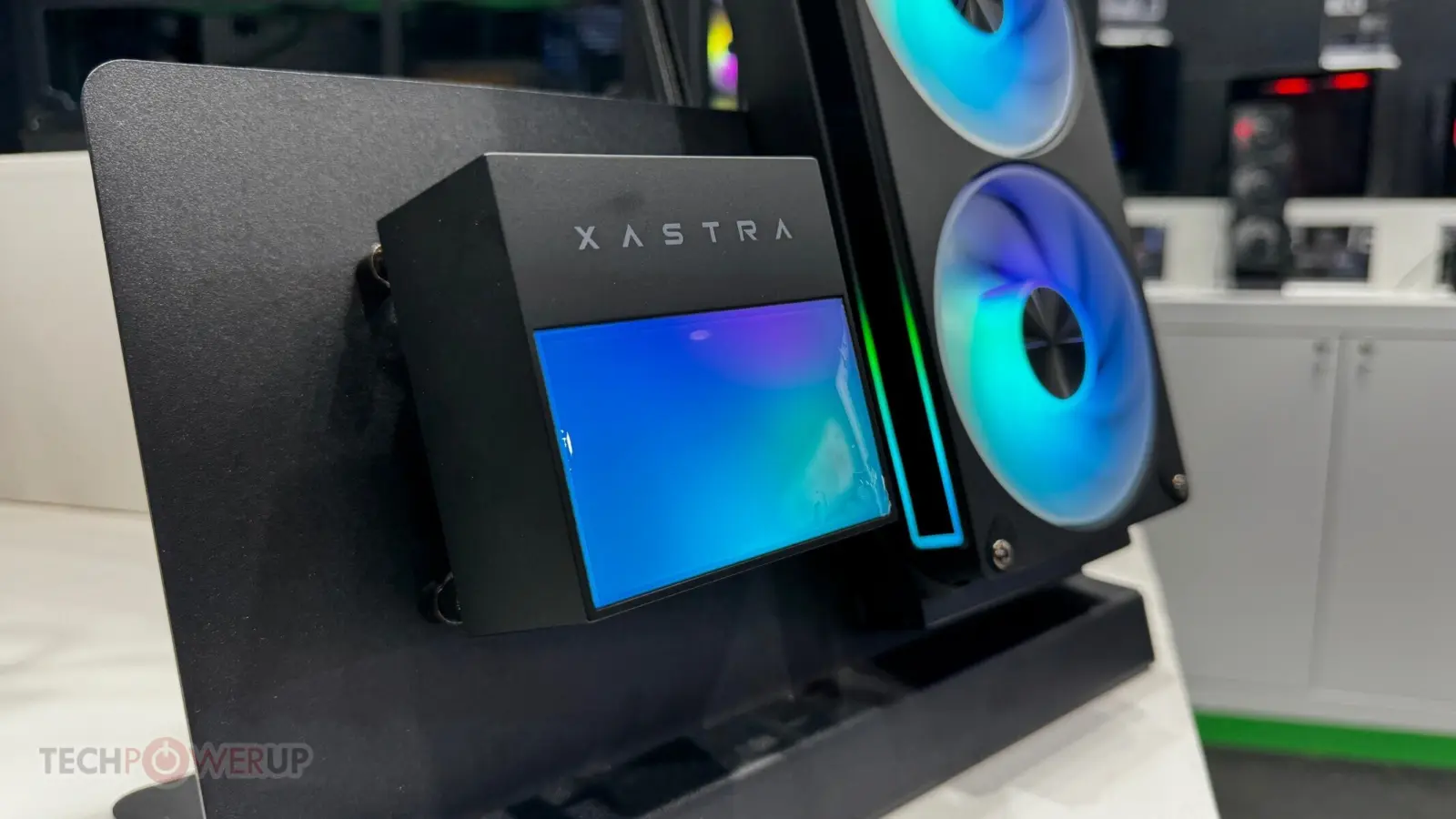 XASTRA QW505M cube-shaped microATX case with dual-sided glasshouse