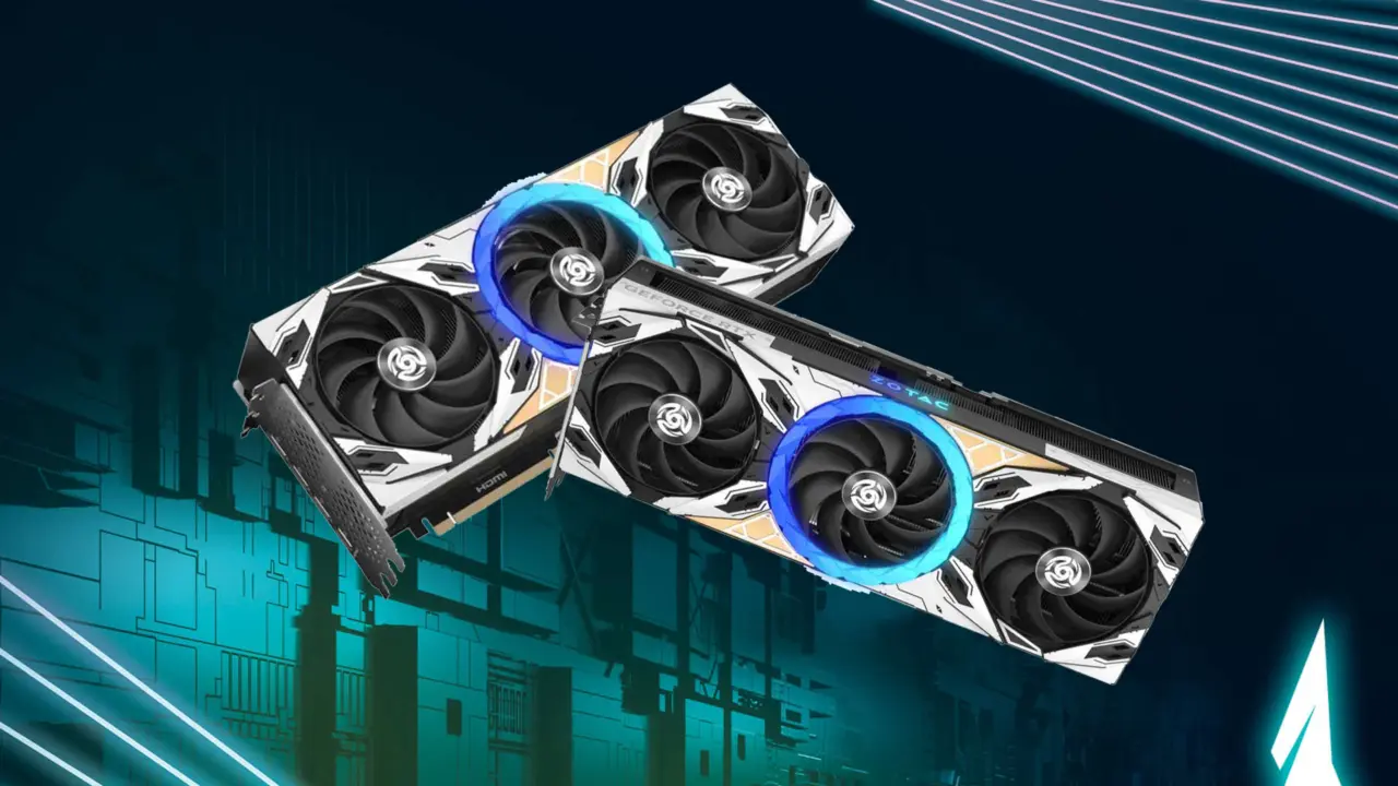 ZOTAC GeForce RTX 50 series graphics cards packaging and retail display