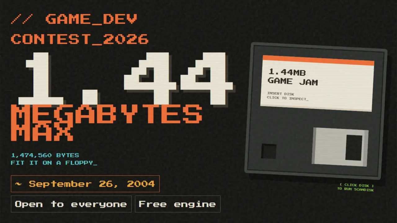 Floppy disk game development contest announcement