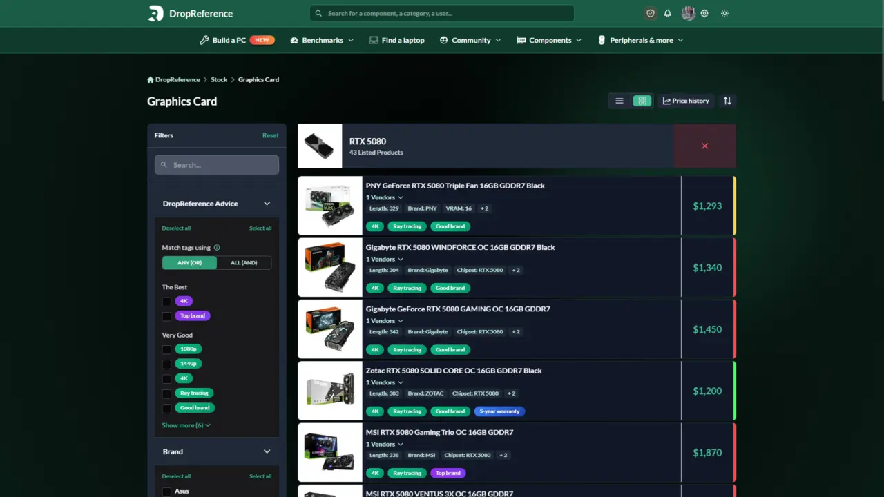 DropReference Launches in US for PC Part Price Comparison