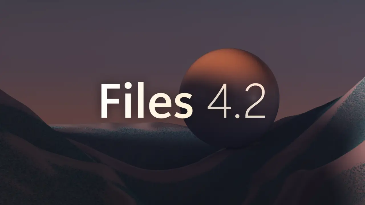 Files 4.2 interface showing new Tree View sidebar