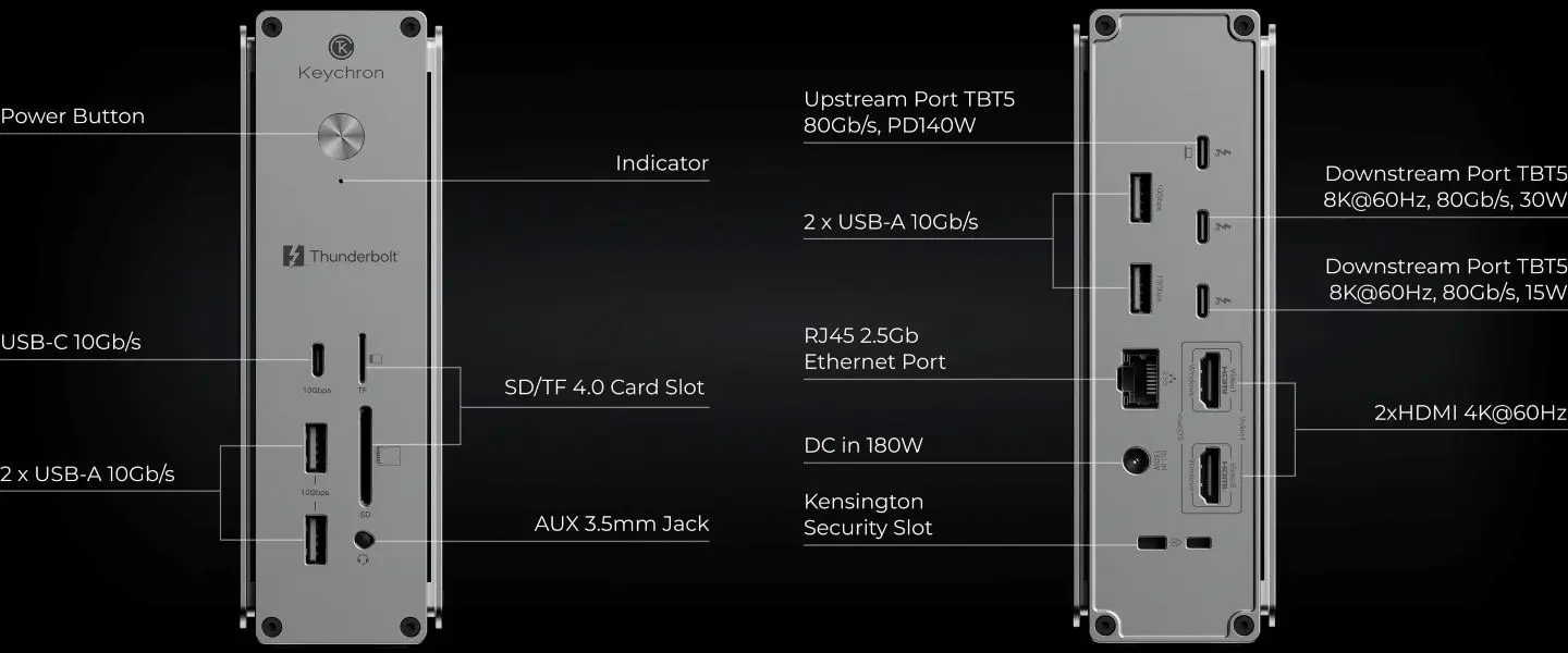 Keychron Thunderbolt 5 Dock