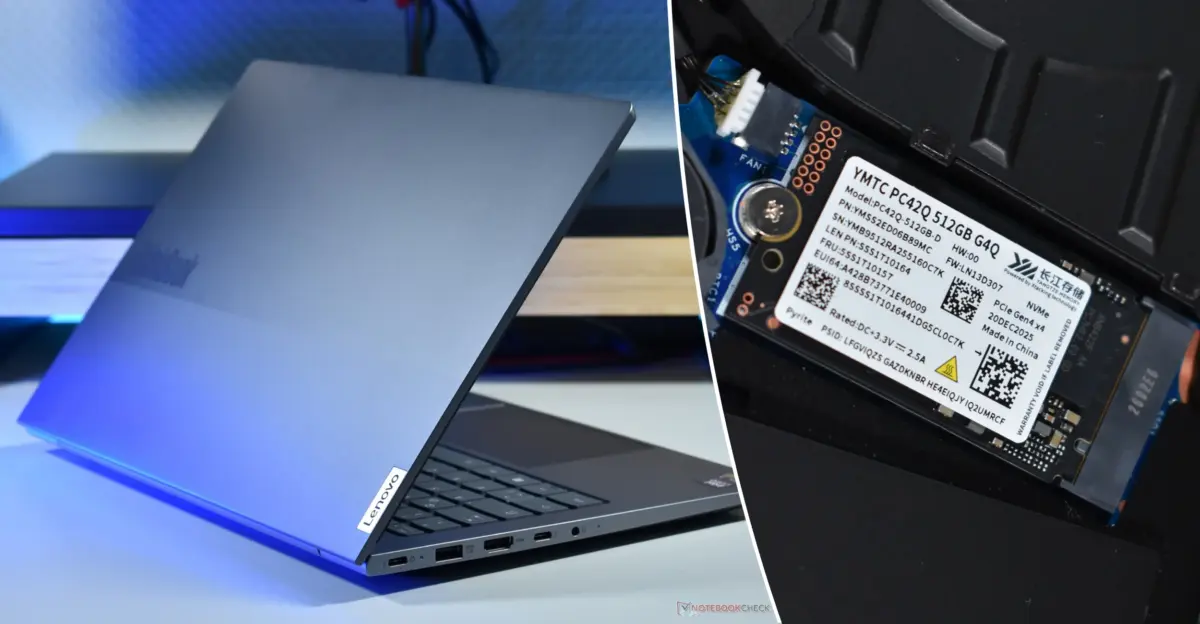 Lenovo ThinkBook 14 G9 SSD benchmarks reveal YMTC drive limits