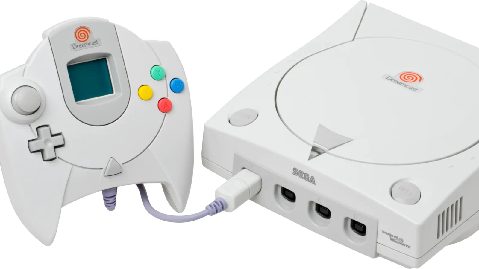 Sega Dreamcast console and controller
