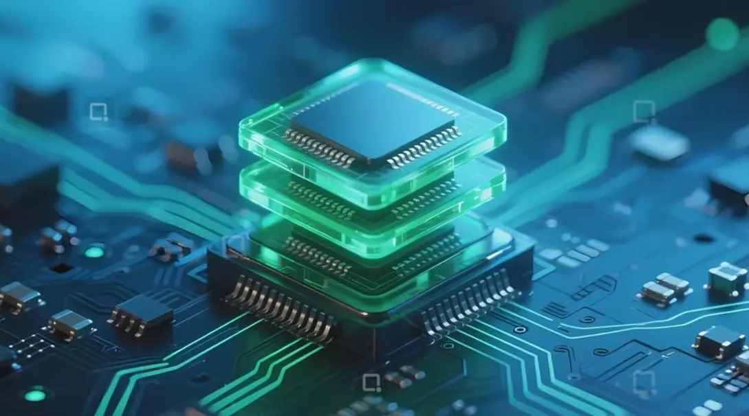 Diagram of ultra-thin stacked semiconductor chips