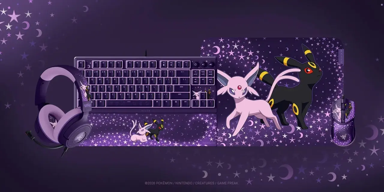 Razer Unveils Pokemon Espeon and Umbreon Gaming Peripherals