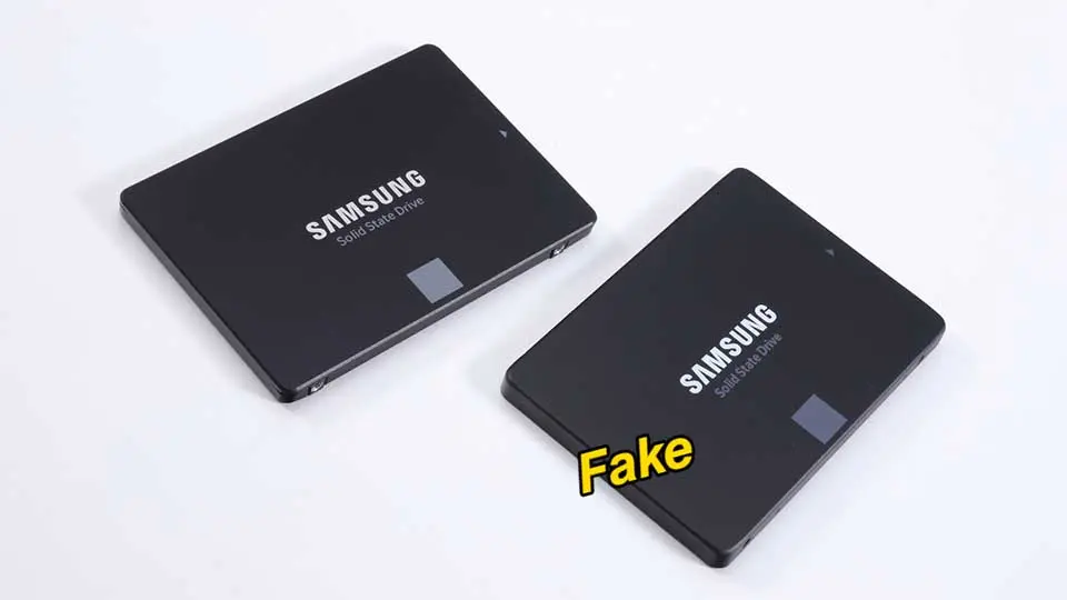 Close up of a 2.5 inch SATA SSD drive