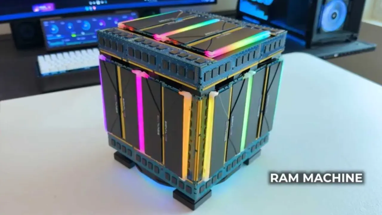 SignalRGB RAM Machine Giveaway: 36 Sticks of DDR5-8200 in Mini-ITX