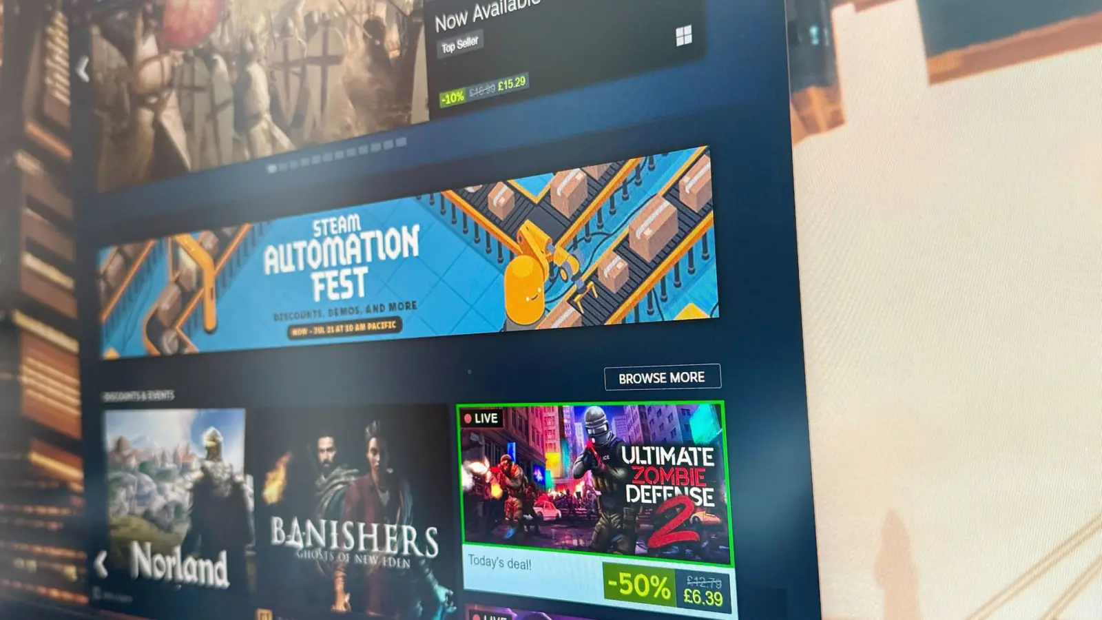 Steam platform interface showing game library