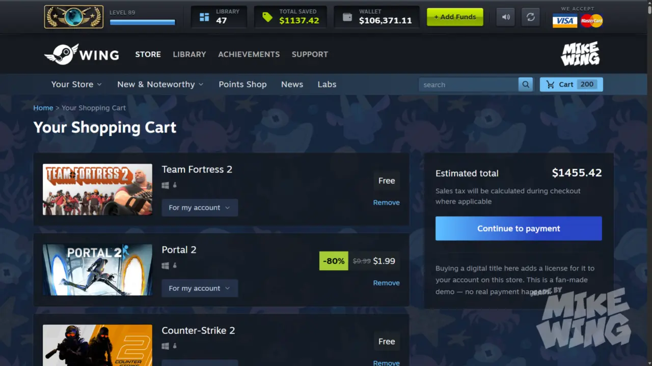 Steam Summer Sale Simulator interface