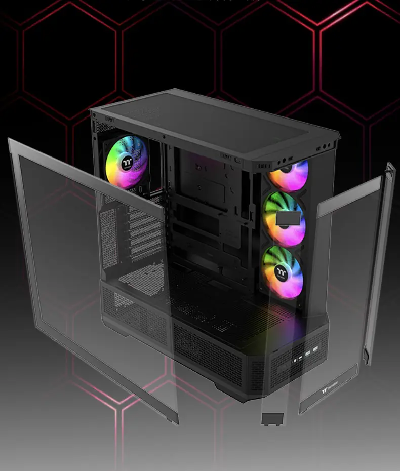 Thermaltake View 370 TG ARGB case with tempered glass panels