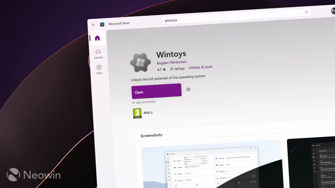 Wintoys Update Cuts Memory Use by 30% with .NET 10 and AOT