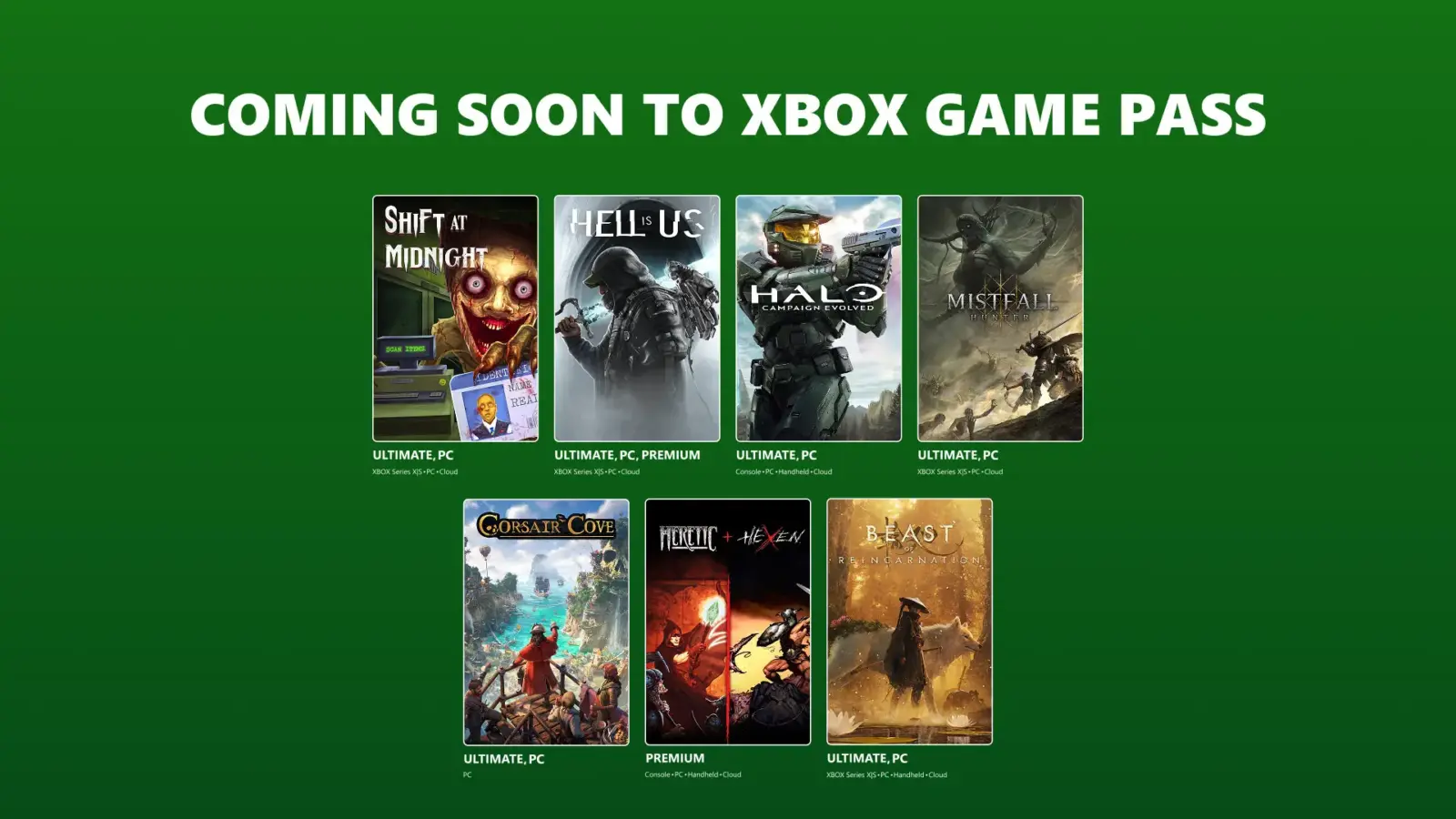 Xbox Game Pass library update announcement