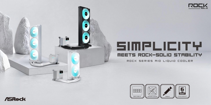 ASRock Rock Series AIO Coolers Launch with 1.05-inch LCD and 6-Year Warranty