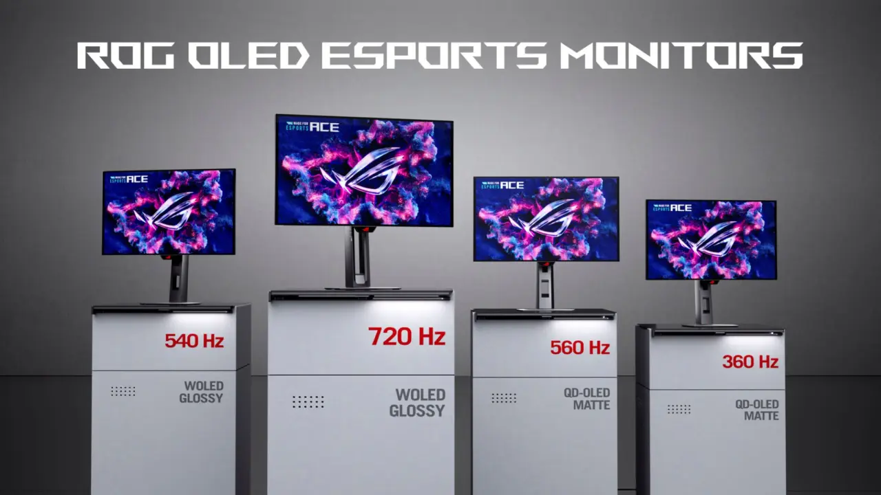 ASUS ROG OLED monitors lineup