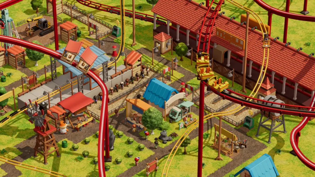 Atari’s RollerCoaster Tycoon Wonderworks Ships Winter 2026 in Miniature Style
