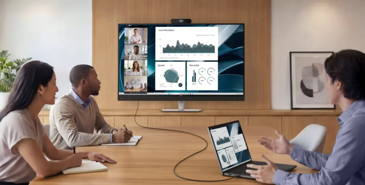 Dell Pro P43 4K Huddle Monitor Launches With AI Camera and KVM