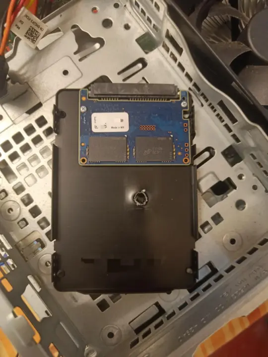 Crucial 480GB SATA SSD with drilled holes